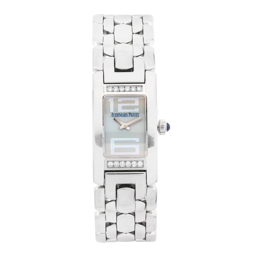 Audemars Piguet Silver Timepiece with Blue Dia